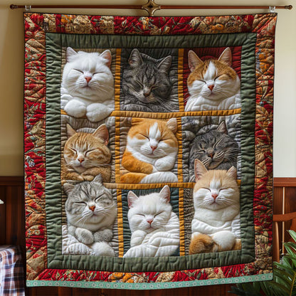 Sleeping Royal Cat Quilt