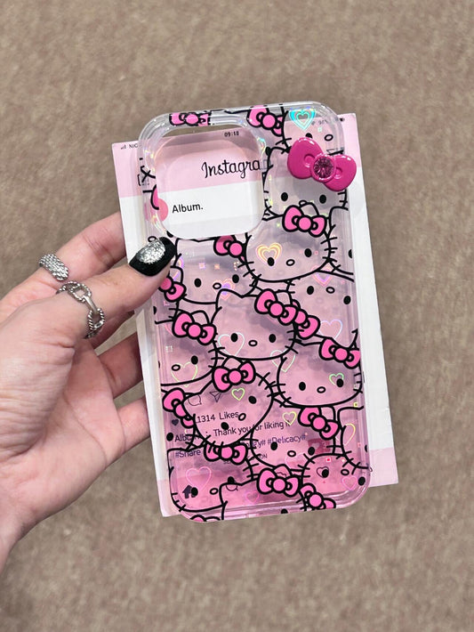 Hellokitty Pink Bow Case Cute Kawaii Phone Case