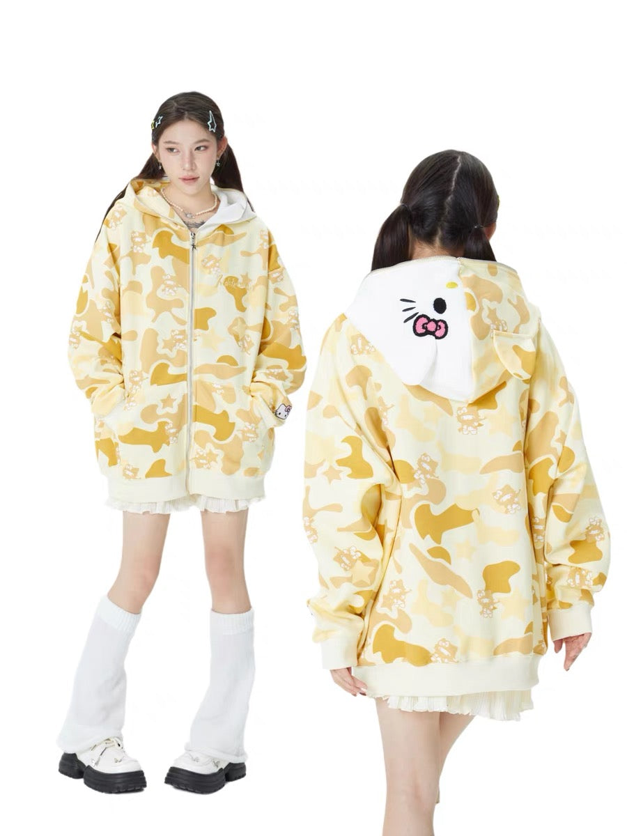 KT Oversized Camouflage Hoodies