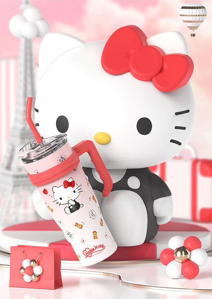 Sanrio Character Vacuum Cup  with Straw Handle 1200ml