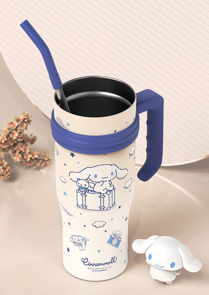 Sanrio Character Vacuum Cup  with Straw Handle 1200ml