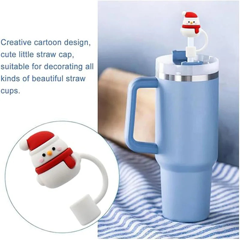 6pcs Christmas Straw Cover