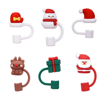 6pcs Christmas Straw Cover