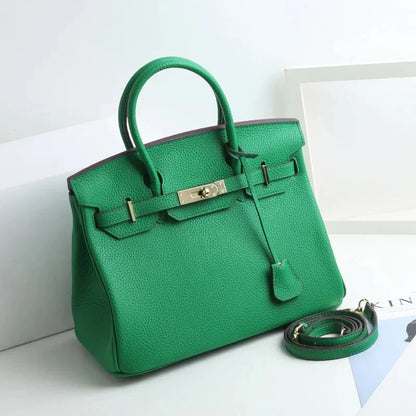 Viral Lock Leather Handbag