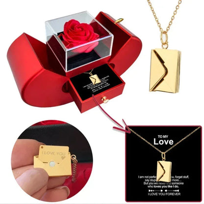 Eternal Rose Jewelry Box With Necklace | To My Love