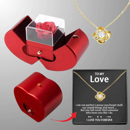 Eternal Rose Jewelry Box With Necklace | To My Love